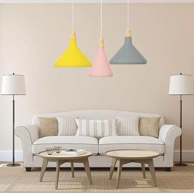 GERAGUR Nordic Pastoral Personality Kroonluchter Armatuur Bar Kledingwinkel Hanglamp Enkele Kop E26 Schroef Metalen Lampenkap Verstelbare Plafondhanglamp slaapkamer Hangende Eilandverlichting photo 2