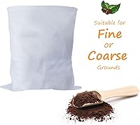 Vista 5 de Paquete de 50 filtros de café frío, filtros comerciales de 20 x 20 pulgadas, bolsa de filtro para café de hasta 5 libras, se adapta a cubos de 5