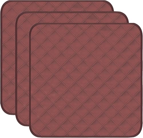 RIQINXIN Almohadillas protectoras de asiento lavables para sillas, 3 unidades, antideslizantes, impermeables, para sillas de incontinencia, para