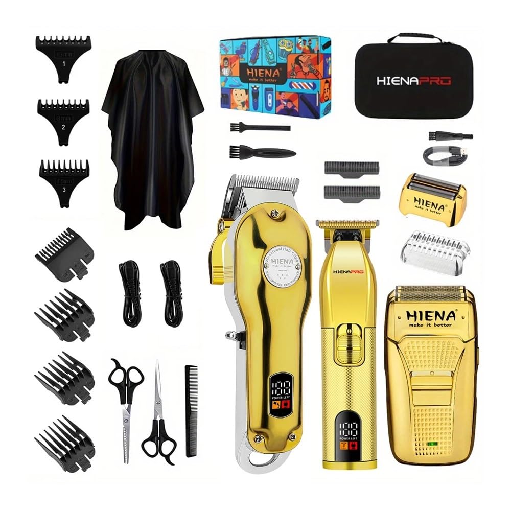 Razors - Set di 3 attrezzi elettrici per taglio di capelli, ricarica USB, tagliacapelli ad alte prestazioni, potatura affilata e rapida, rasoio elettrico da uomo