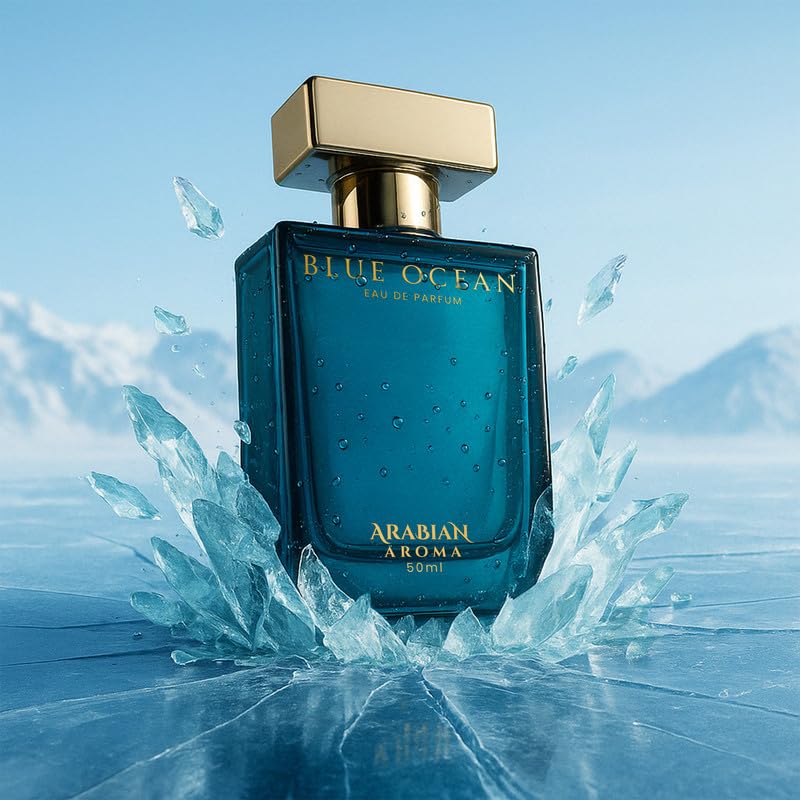 Image of Arabian Aroma Blue Ocean Eau de Parfum - Long Lasting Perfume for Man - Mens Perfumes Long Lasting - 50ml
