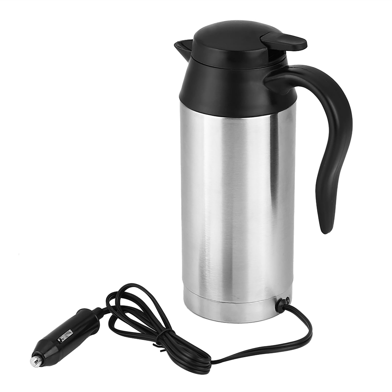 Termos Eléctricos de Viaje, Hervidor Eléctrico Portátil para Coche, 750 Ml, 12 V, Buen Rendimiento de Sellado para Agua, té, café, Leche,portavasos