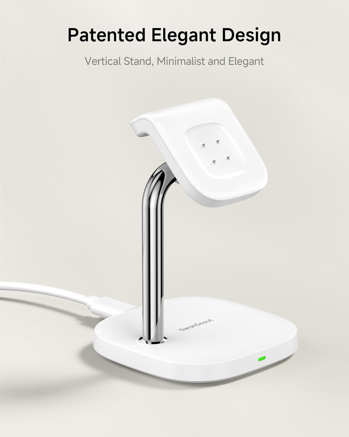 SwanScout Watch Charger Stand for Fitbit Versa 4/Fitbit Versa 3/Fitbit Sense 2/Fitbit Sense/Fitbit Ace LTE, SwanScout 505FB (Not for Other Watches)