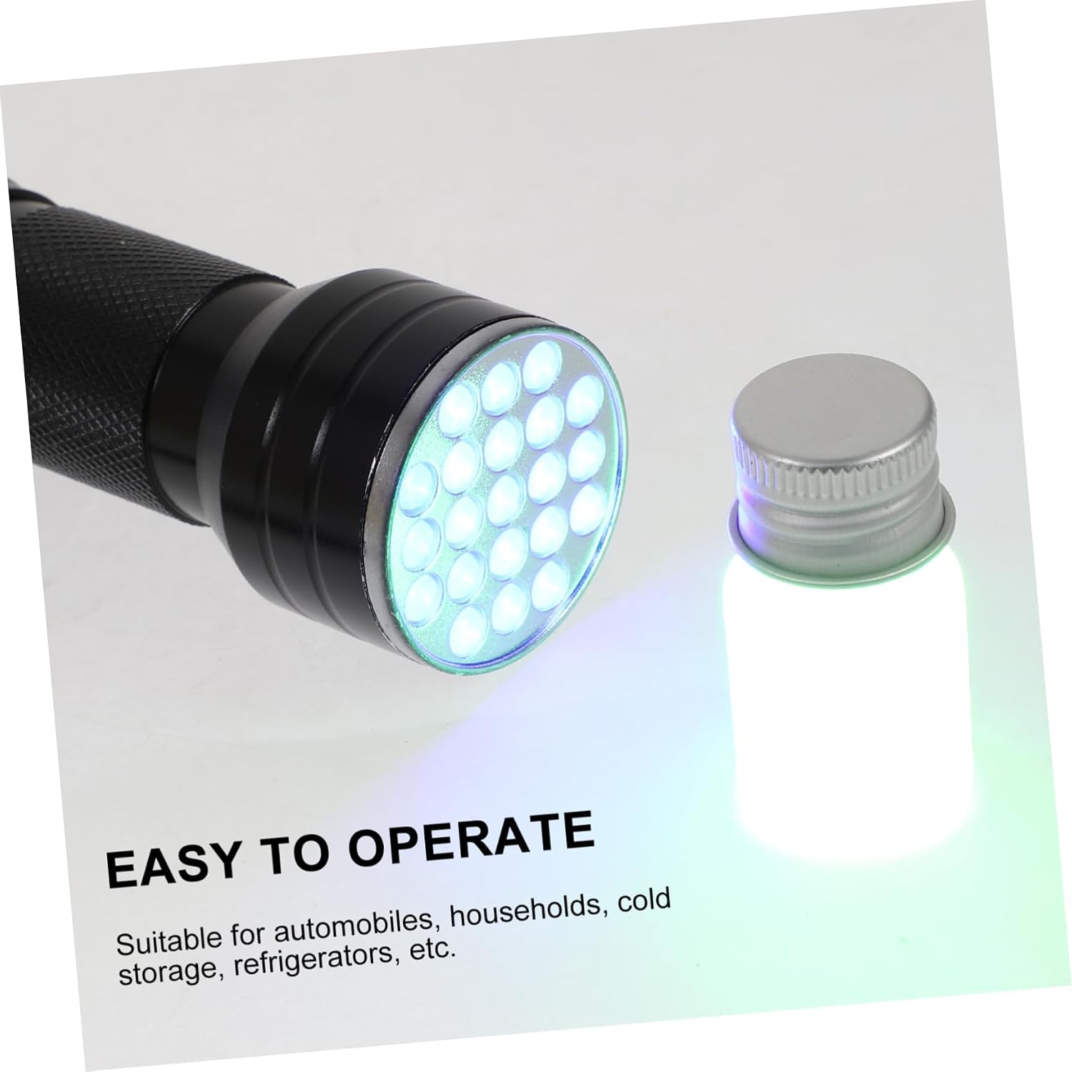 Cabilock 1 Set Air Conditioner Leak Detection Tool Leak Detector Kit Leak Test Flashlight Car Leak Kit Leak Test Kit Portable Small Stainless Steel Transparent