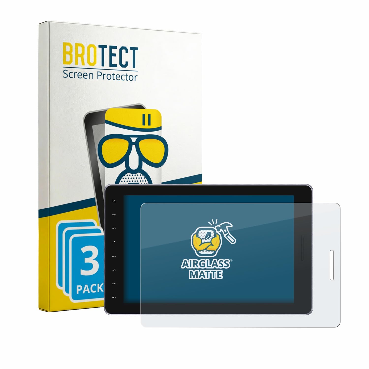 brotect Pellicola Vetro Opaca per Gaomon PD1610 (3 Pezzi) Protezione Schermo [Anti-Riflesso, Durezza 9H]