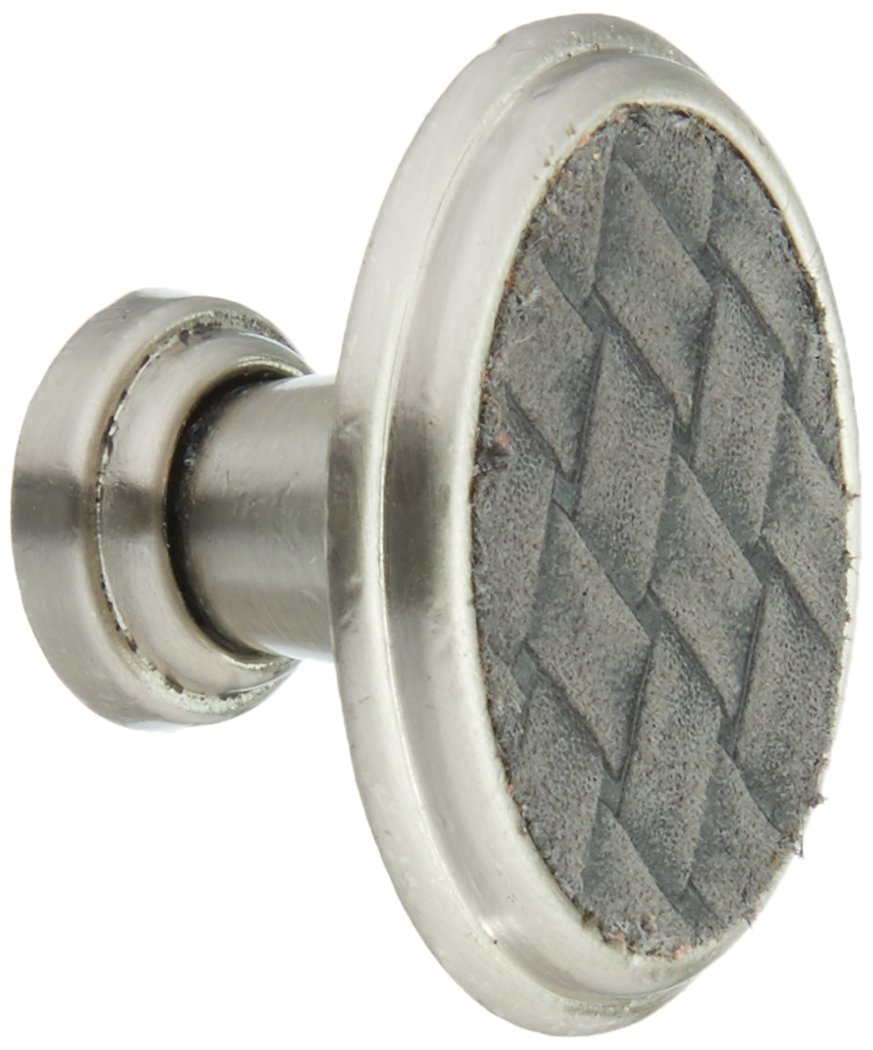 Laurey 12193 Cabinet Hardware 1-5/8-Inch Oval Knob, Satin Nickel Madison Grey