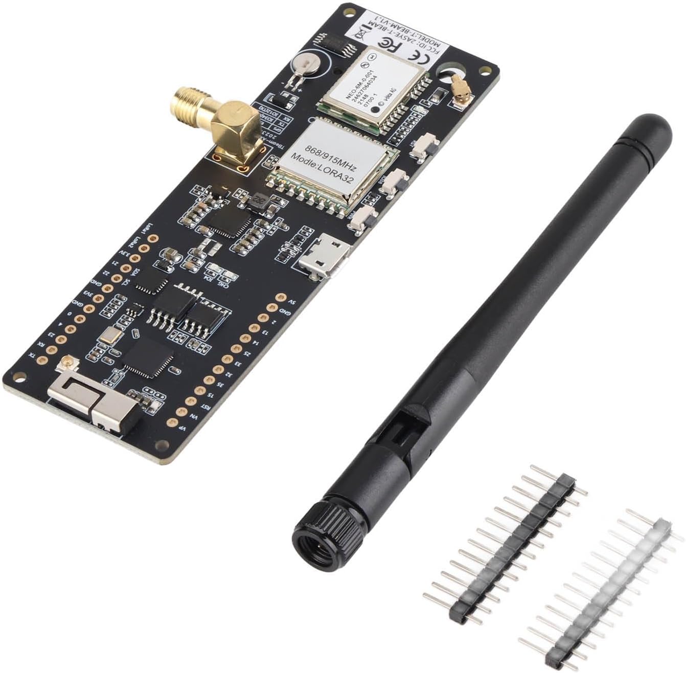 LoRa 915MHz Module, Long Range Battery Powered Internet Access IoT Wireless Kit, Durable PCB Base with Bluetooth for Smart Home Agriculture Industrial Monitoring