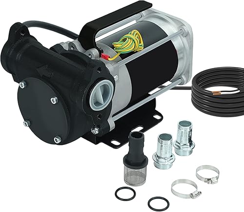 Bomba de transferencia de combustible de gasolina de 12 V CC, bomba de combustible de motor de paletas rotativas autodebante de 15 GPM  57 LPM,