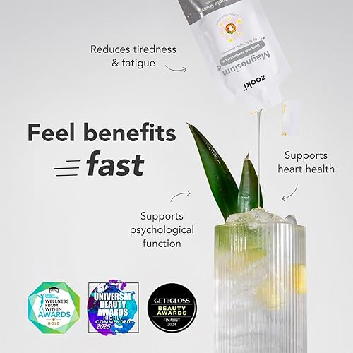 Miniatura 5 de Zooki Líquido de glicinato de magnesio liposomal de 1500 mg  4 veces mayor absorción  gran sabor, sin azúcar, vegano  alternativa a las tabletas de
