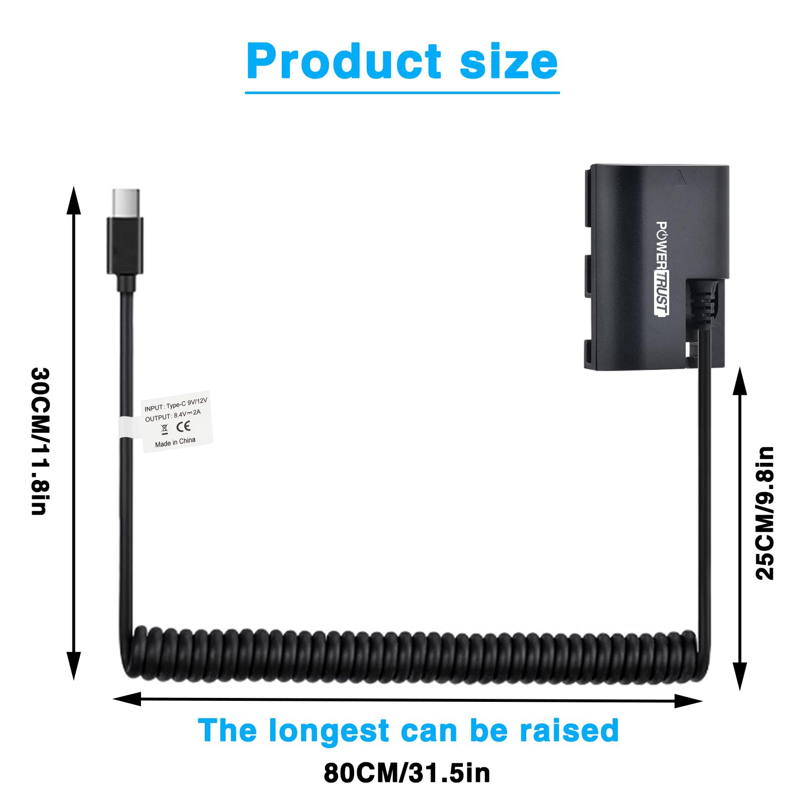LP-E6 LP-E6N Dummy-Batterie mit USB-C-Ladung für Canon EOS R7 R6 R5 R 90d 80d 70d 60d 7d Mark II, 5d Mark II III IV, 6d Mark II II.