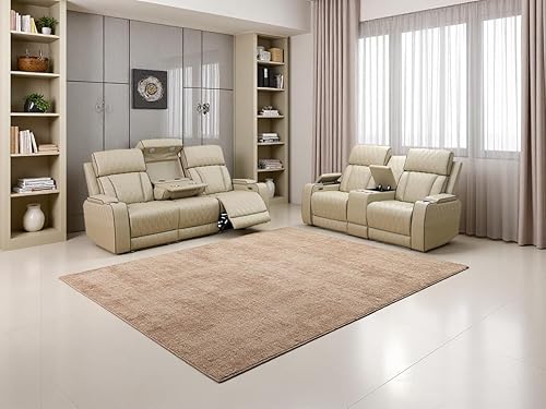 Miniatura 36 de Juego de sofás reclinables eléctricos, juegos de muebles de sala de estar, sofá reclinable eléctrico moderno negro, sofá biplaza y silla con Negro