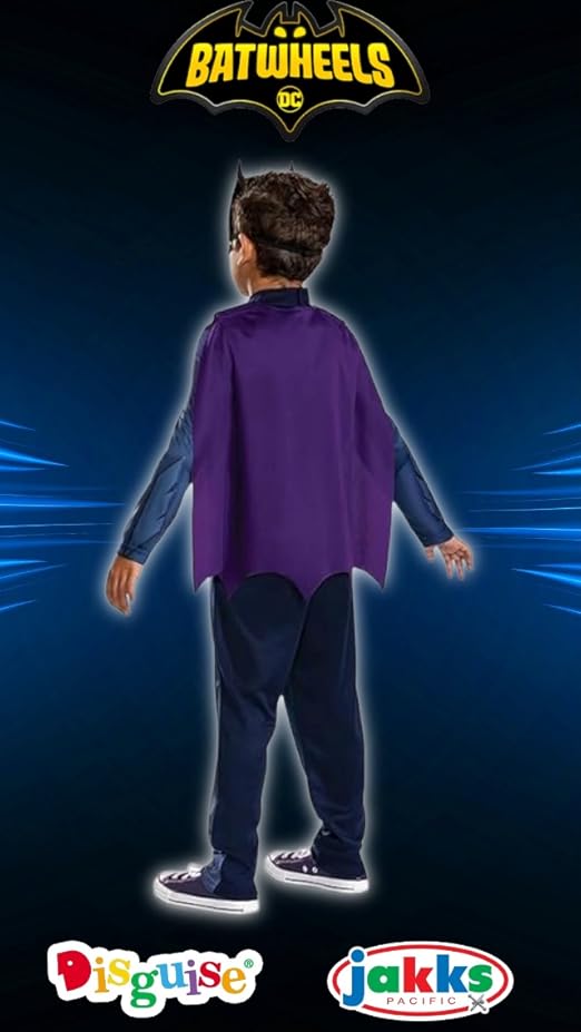 Batwheels Costume da Batman per bambini, ufficiale Batman di