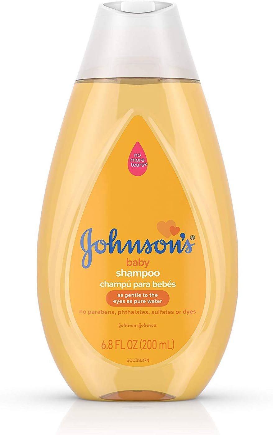 Johnson's Baby Tear Free Gentle Baby Shampoo, Free of Parabens, Phthalates, Sulfates and Dyes, Yellow, 6.76 Fl Oz