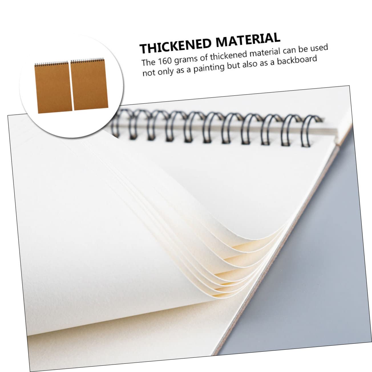 Skizzenbuch Braun aus Papier 2 Stück für Zeichnen, A4