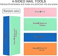 Vista 3 de Soft 'N Style Bloque brillante de 4 vías/bloque de pulido de 4 pasos, pulidor de uñas, 3 piezas