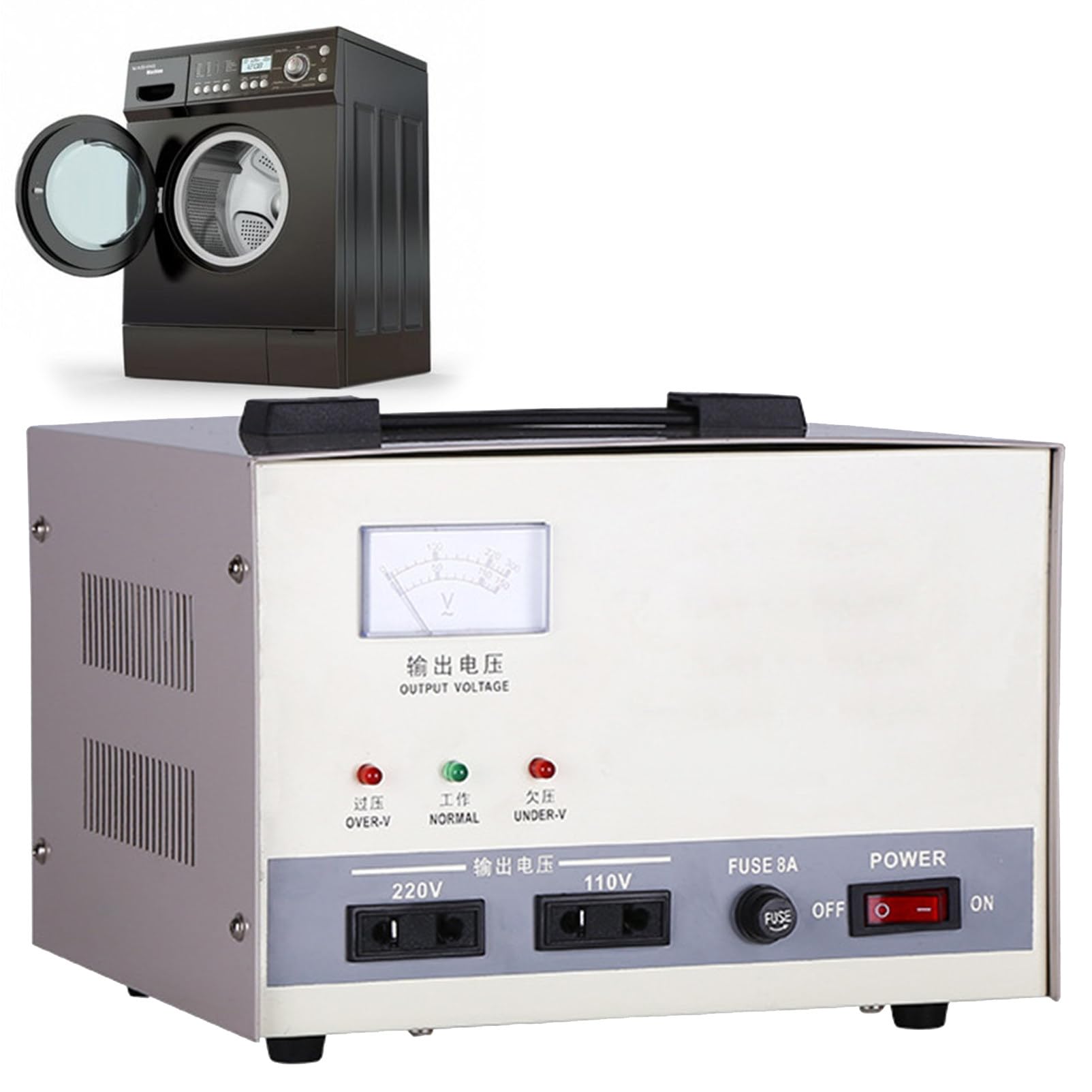 Estabilizador automático de tensión con protección contra sobretensiones, regulador/estabilizador de tensión monofásico de Ultra Baja tensión para Uso doméstico (1KVA)