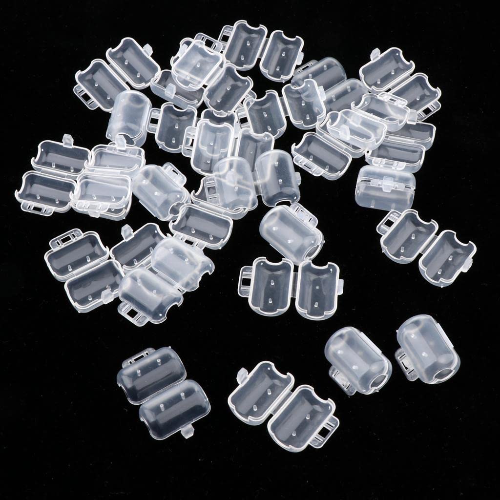 Baoblaze 30pcs Calamar Jig de Gancho Camarones Pesca Jigs Señuelos Cubiertas Gorras de Seguridad, S