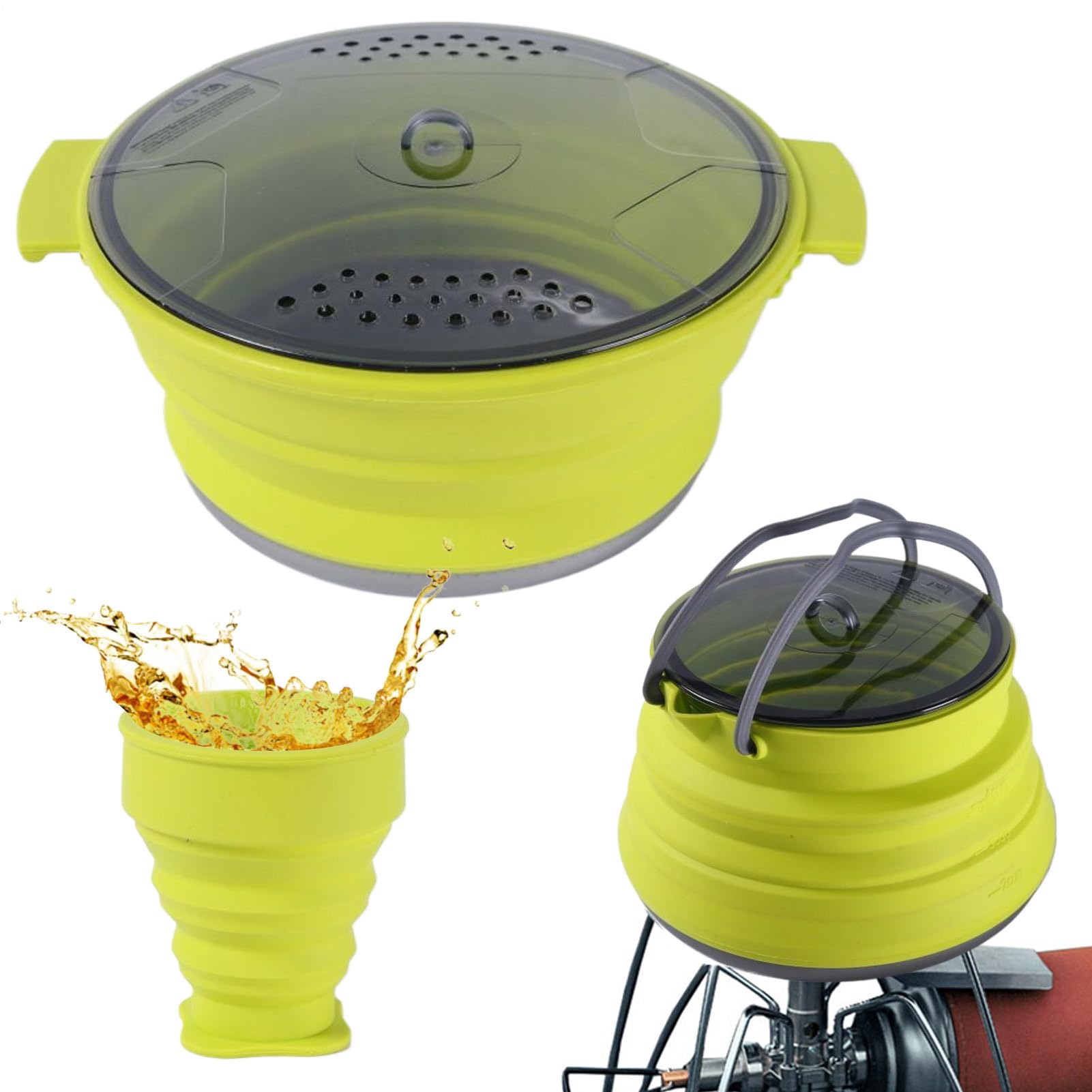 Camping-Kochset, Camping-Küchen-Set, tragbar, hitzebeständig, Wasserkochtopf, Tasse für Reisen, Abenteuer, Rucksackreisen, Wandern, Outdoor, Küche, Essen