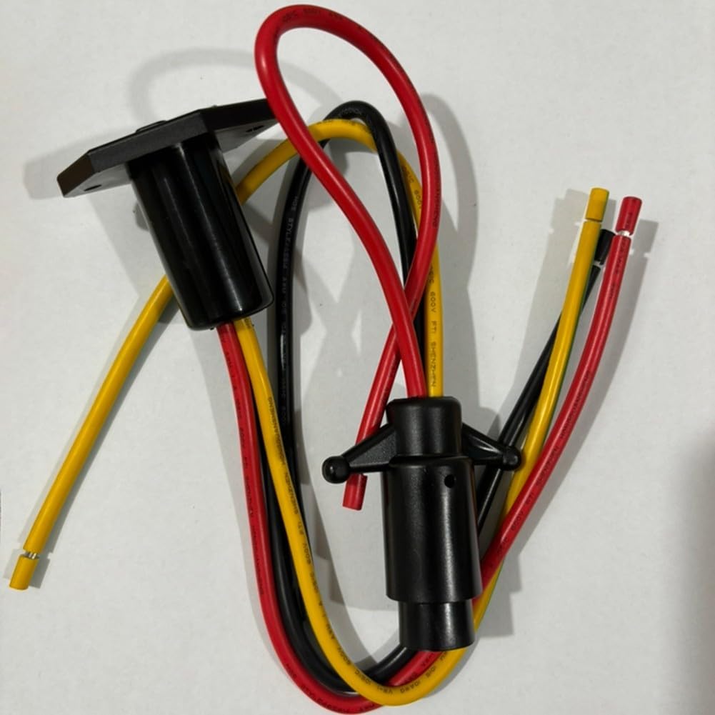 Ensemble de prises de moteur à la traîne robuste 12-24 V 10 AWG 3 fils - Prise mâle et femelle - Prise étanche pour bateau - Équipement électrique marin