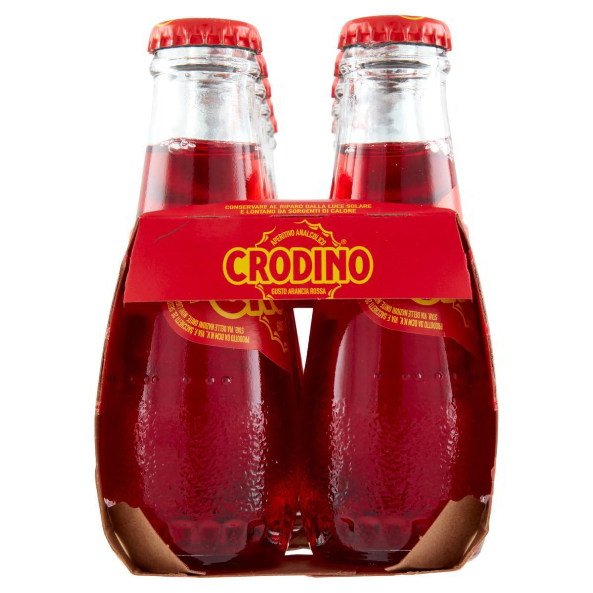 Italian Gourmet Bundle Crodino, Apéritif Sans Alcool Goût Orange Rouge 40 x 10 cl Boisson Apéritive Italienne Pack Verre Ready to Drink Format Mini Bouteilles + Italian Gourmet Polpa