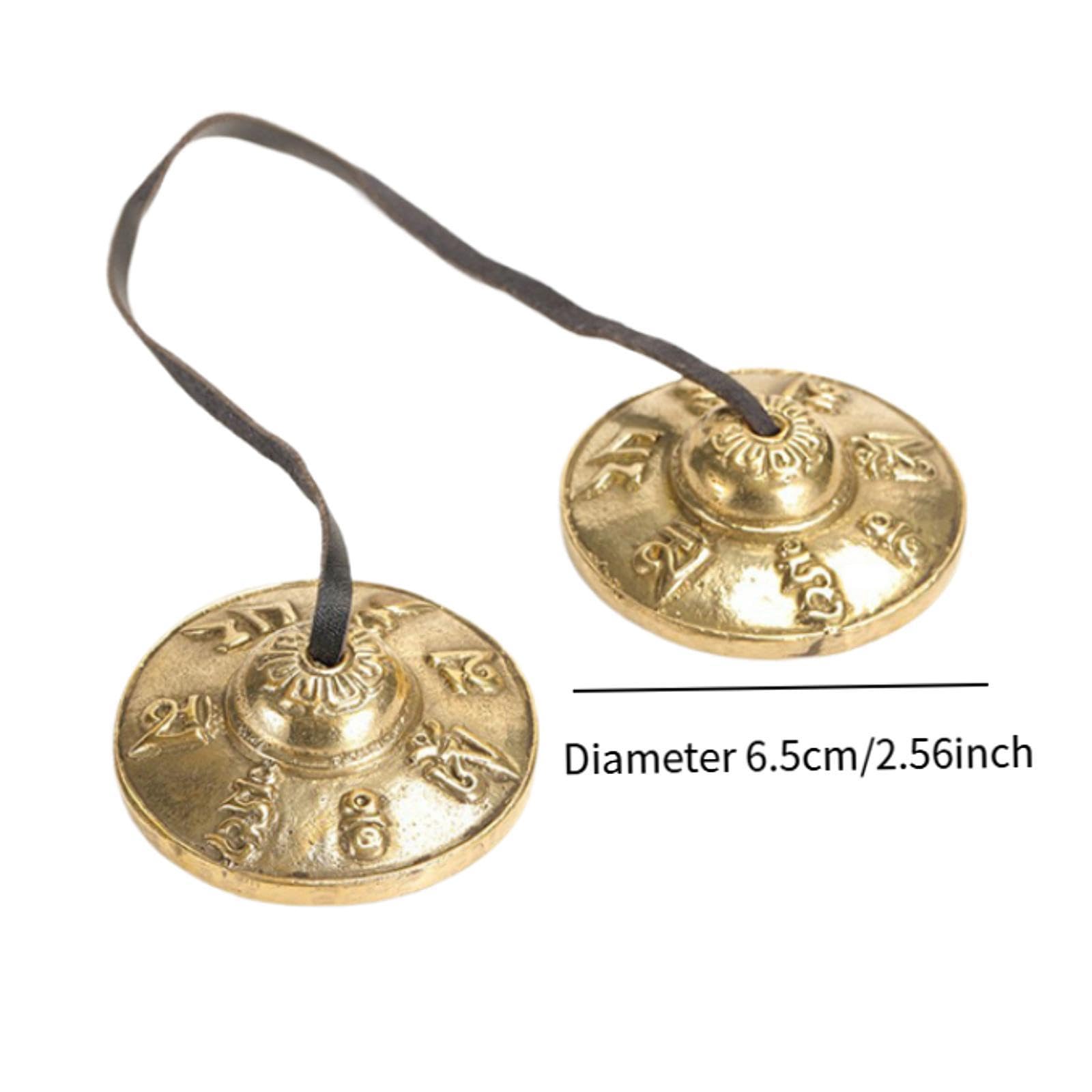 Fenteer Tingsha Cymbal Bell Meditation Tibetan Cymbals 65cm para Amigos Decoración de Ligera Bells Chime Bells, B