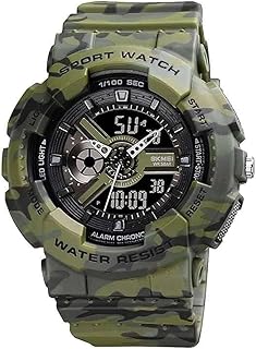 ساعة للرجال من سكيمي، بلون أخضر مموه، موديل 1689CMGN