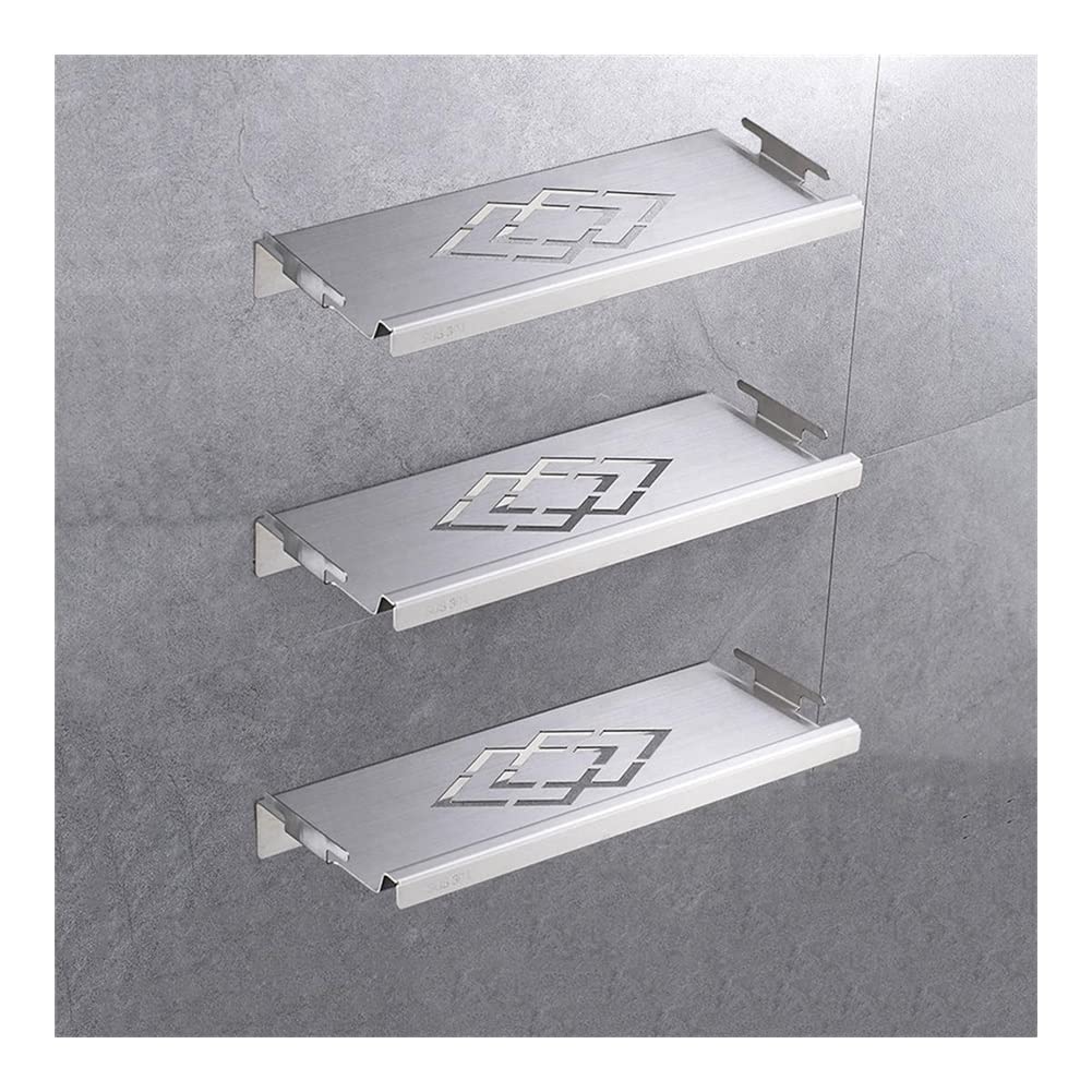 GTFDXJ Shower Caddy Bathroom Shelves Stainless Steel Wall Mount Shower Corner Shelf Shampoo Storage Basket Modern Home Accessories