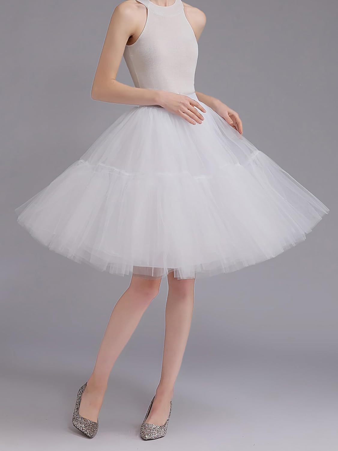 Short Tutu Tulle Skirt Elastic Waist for Festival Party Evening