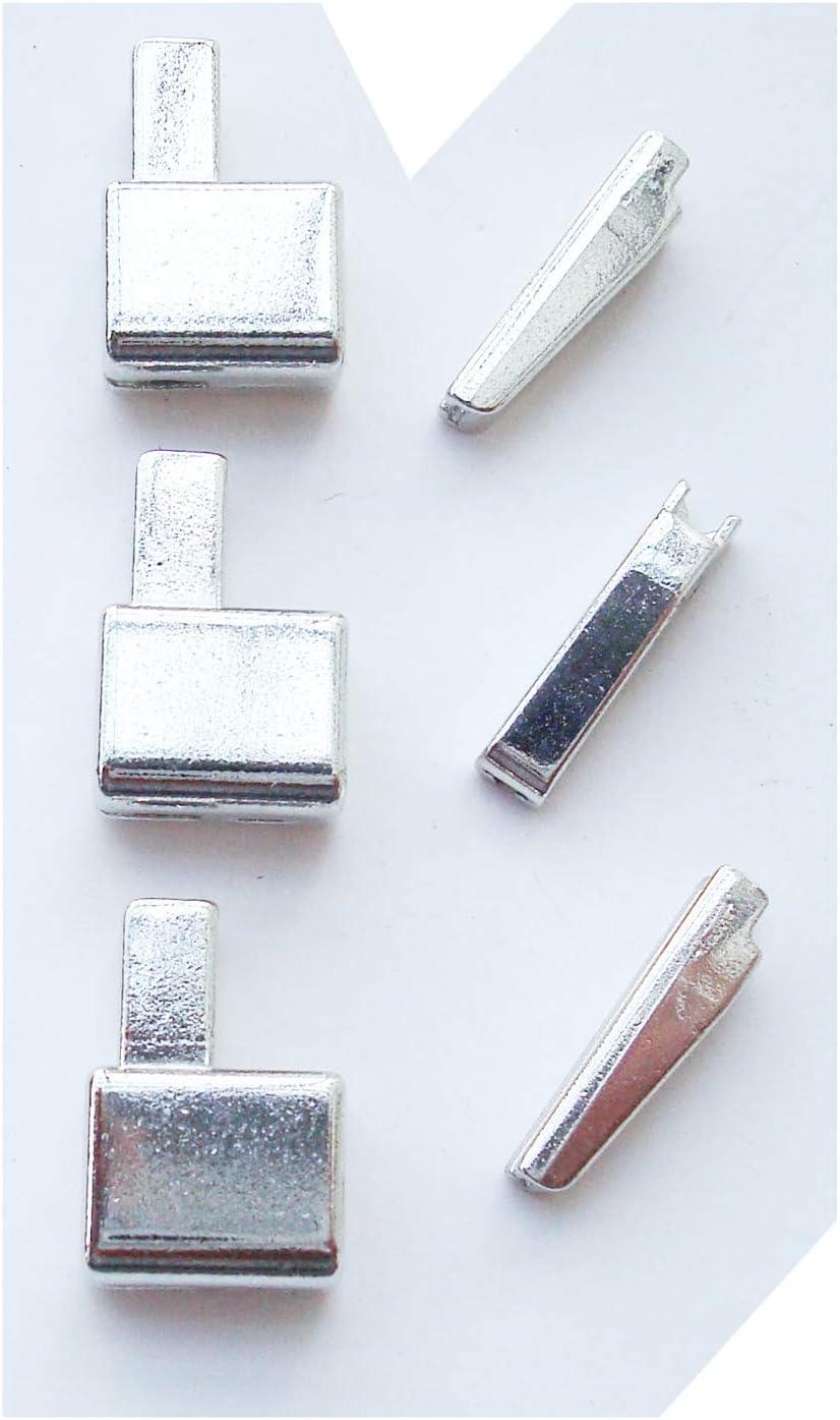 3 Sets 12 Metal Zipper Retainer Box and Insertion Pin,Zipper Bottom