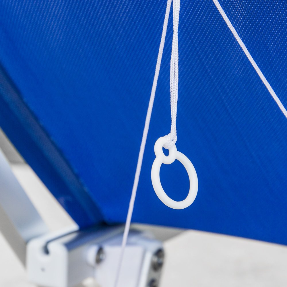 Q.bo Lettino stabilimento pieghevole mare spiaggia leggero 190x61cm blu Rimini T 05102