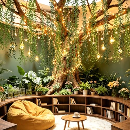 82.6Ft Jungle Fariy Decor Fake Ceiling Vines, Forest Theme Decorations