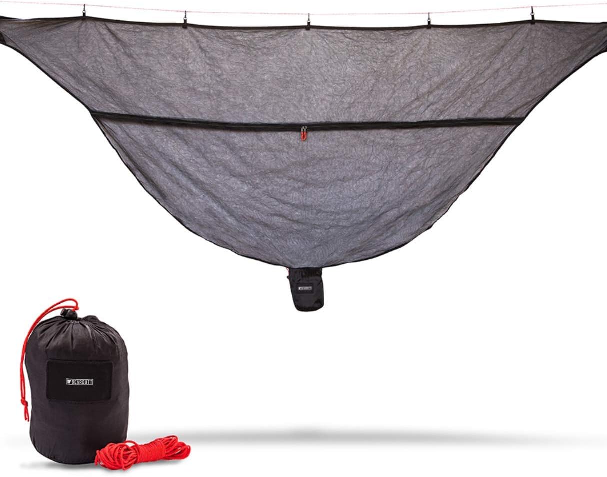 Bear Butt Hammock Bug Net - Exclusive Polyester Mesh for 360 Protection - Dual Sided Diagonal Zipper For Easy Access - Start Up Company