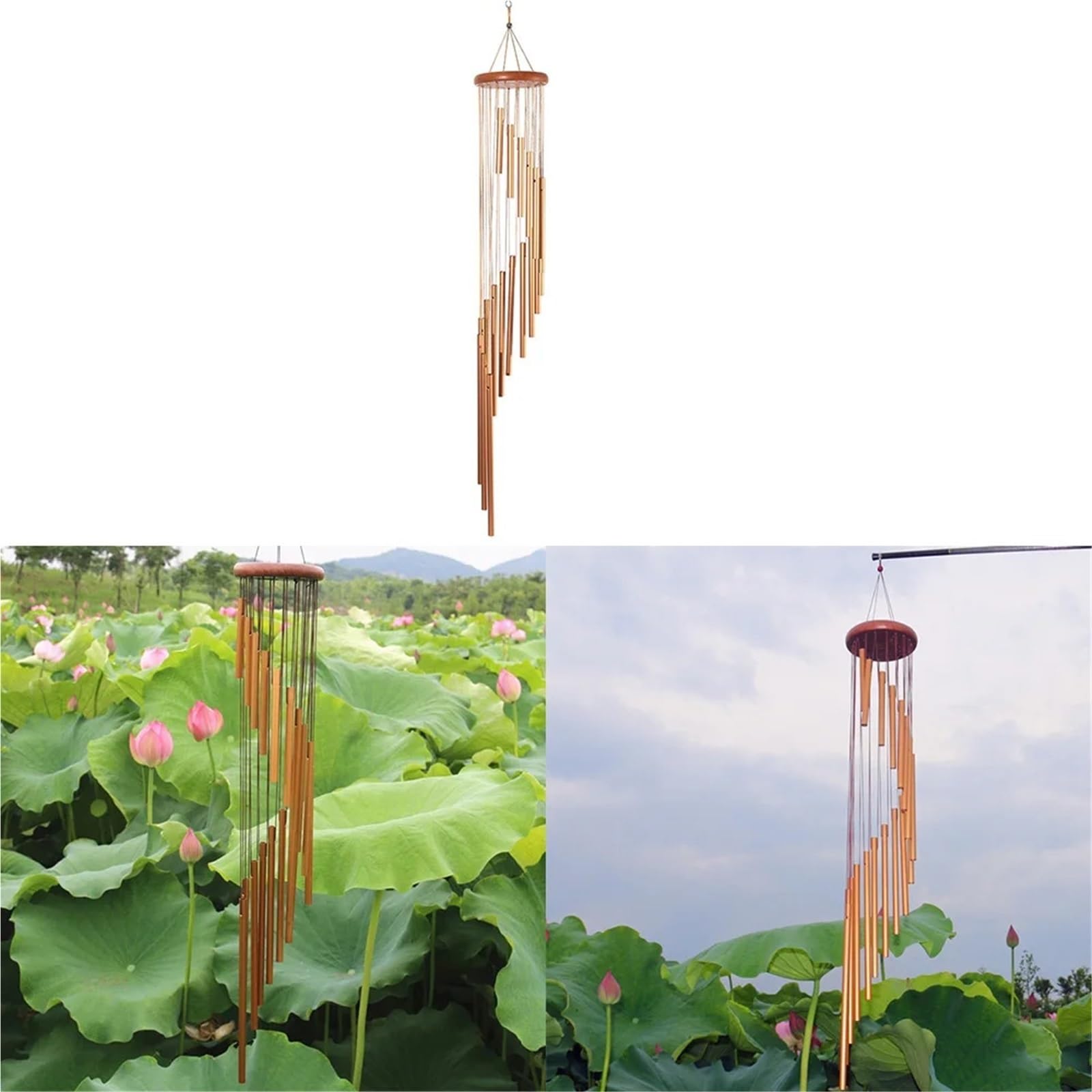 18 Röhren Windspiele, handgefertigte Ornamentwand Für Garten, Terrasse