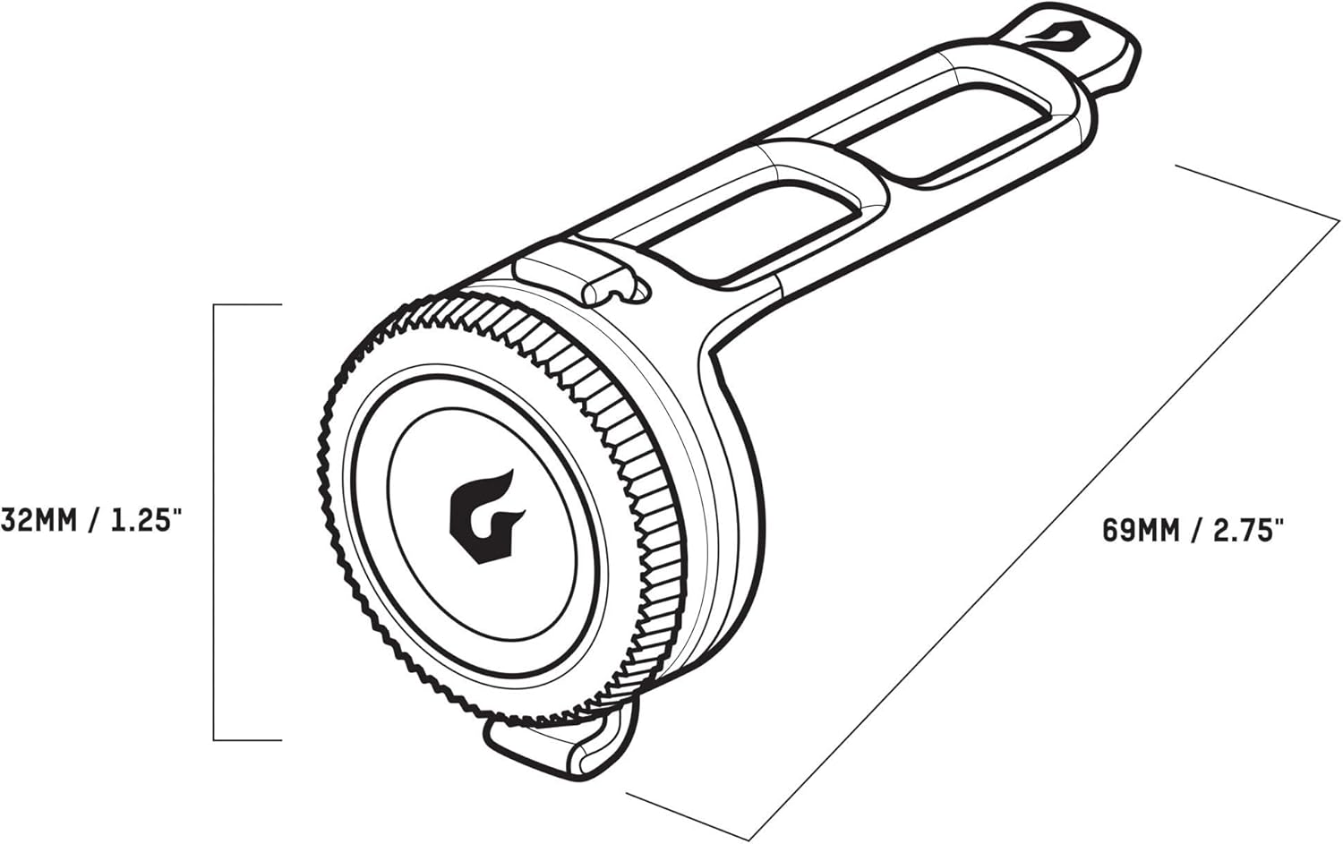Blackburn CLICK Light dimensions diagram