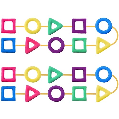 2 piezas de cuerda para caminar preescolar para niños pequeños, 10 asas coloridas correa para niños pequeños, cuerda de línea de clase de 165