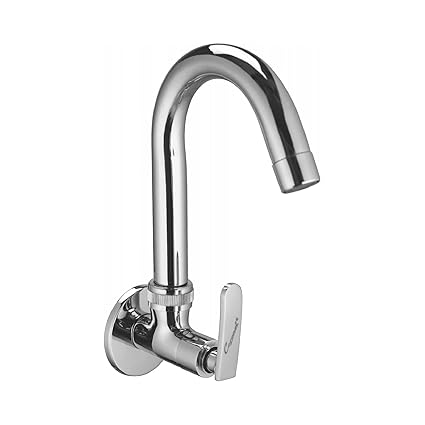 Coronet Affinity Sink Cock with CP Flange Modern Kitchen