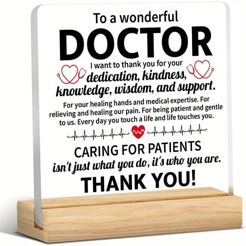 Bs amor Acrylic Doctor Appreciation Gift Heartfelt Message Home Office Decor for Graduation, Holidays, or Thank You Gifts, Healthcare Decor, Decorative Plaque 5x4 inch-image-35