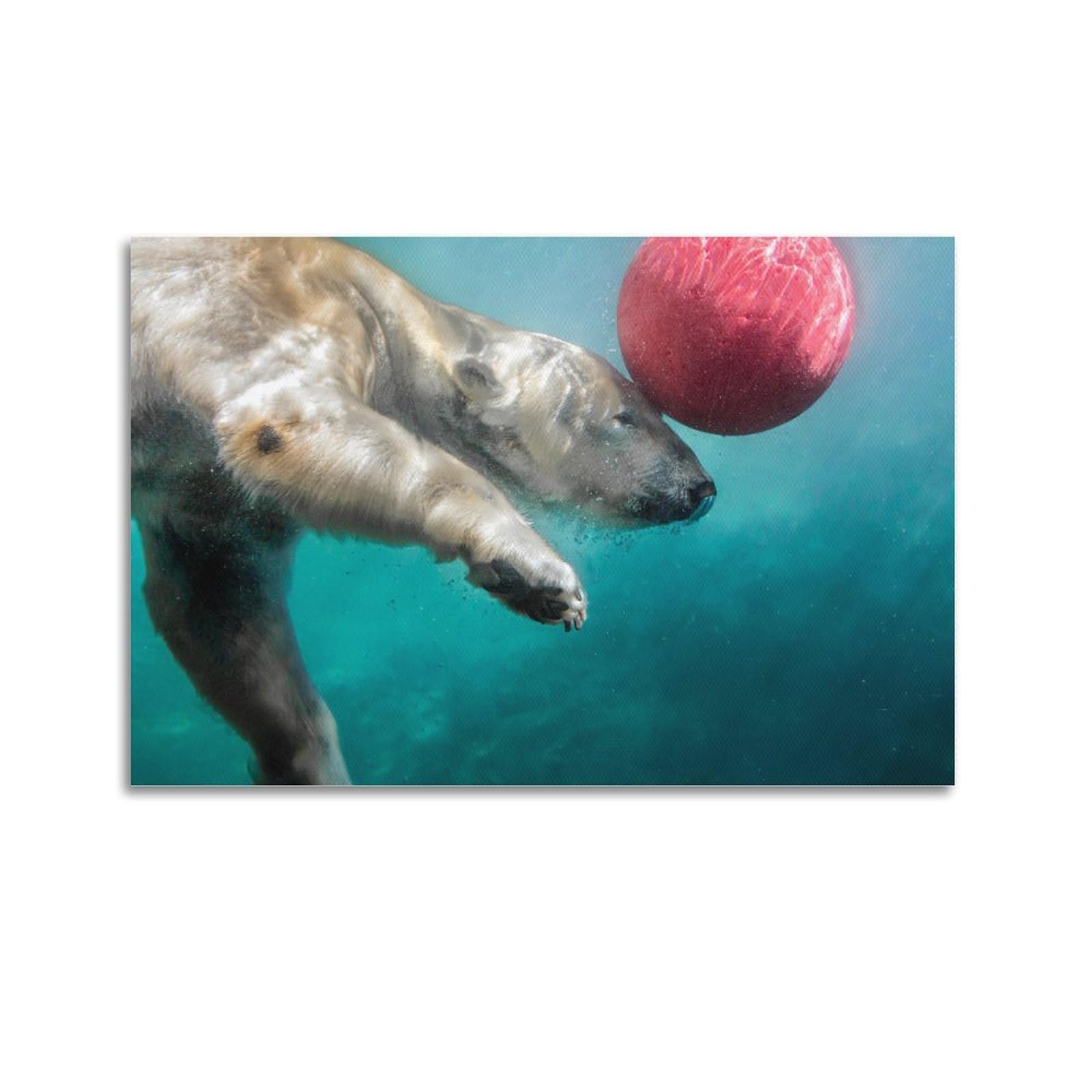 Orso polare Immersione 1 - Animali sott'acqua | Poster e stampe artistiche | Immagine da parete, senza cornice : Medialess