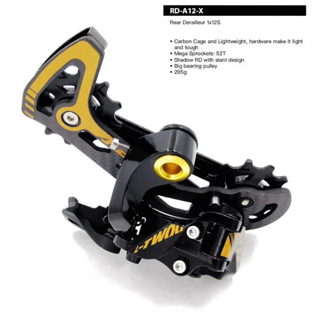 vélo Derailleur Arriere Vélo Dérailleur Compatible avec Le Volant D'inertie 50T52T Kit de Transmission VTT 12 Vitesses Mech