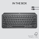 Logitech MX Keys Mini, Compact, Bluetooth, Backlit, USB-C, Compatible with Apple macOS, iOS, Windows, Linux, Android, Metallic Construction - Graphite