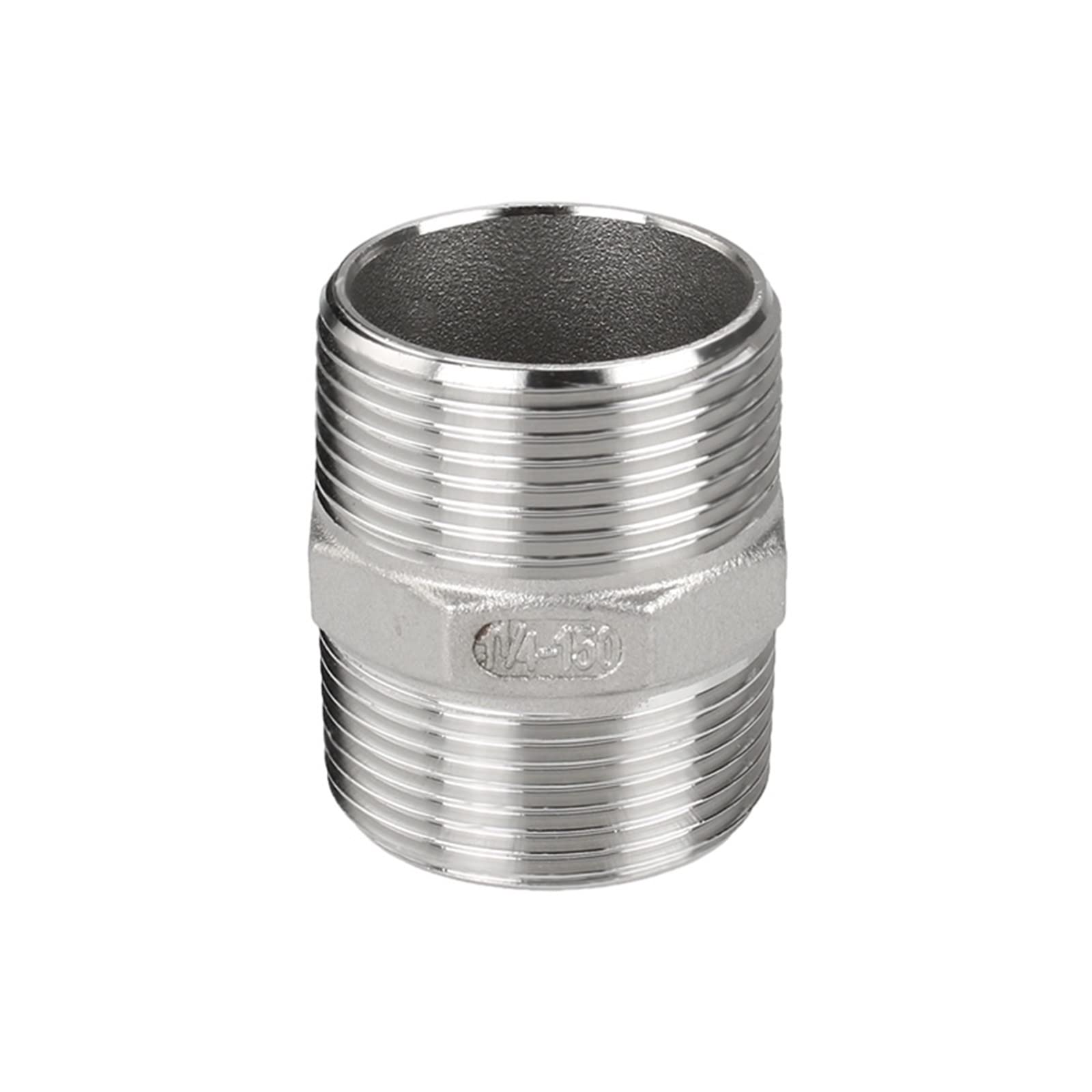 Coupling, Stainless Steel Hex Nipple,Male Thread 304 Stainless Steel Hex Nipple Union Pipe Fitting Connector Brass Hose