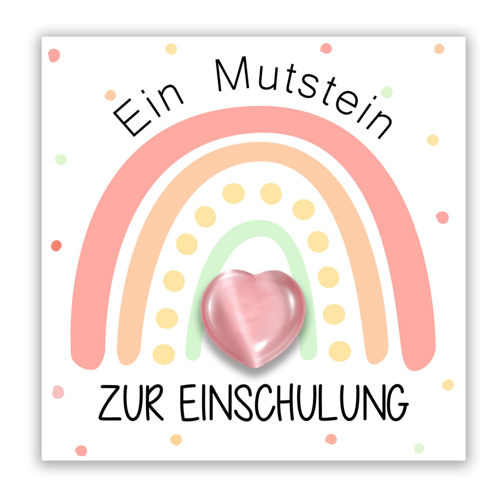Mutstein für Kinder Einschulung - Schulkind 2026 Mädchen Geschenk Mutmacher