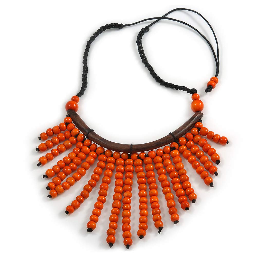 Time please: Collana con perle in resina e cordoncini in cotone •SUMMER