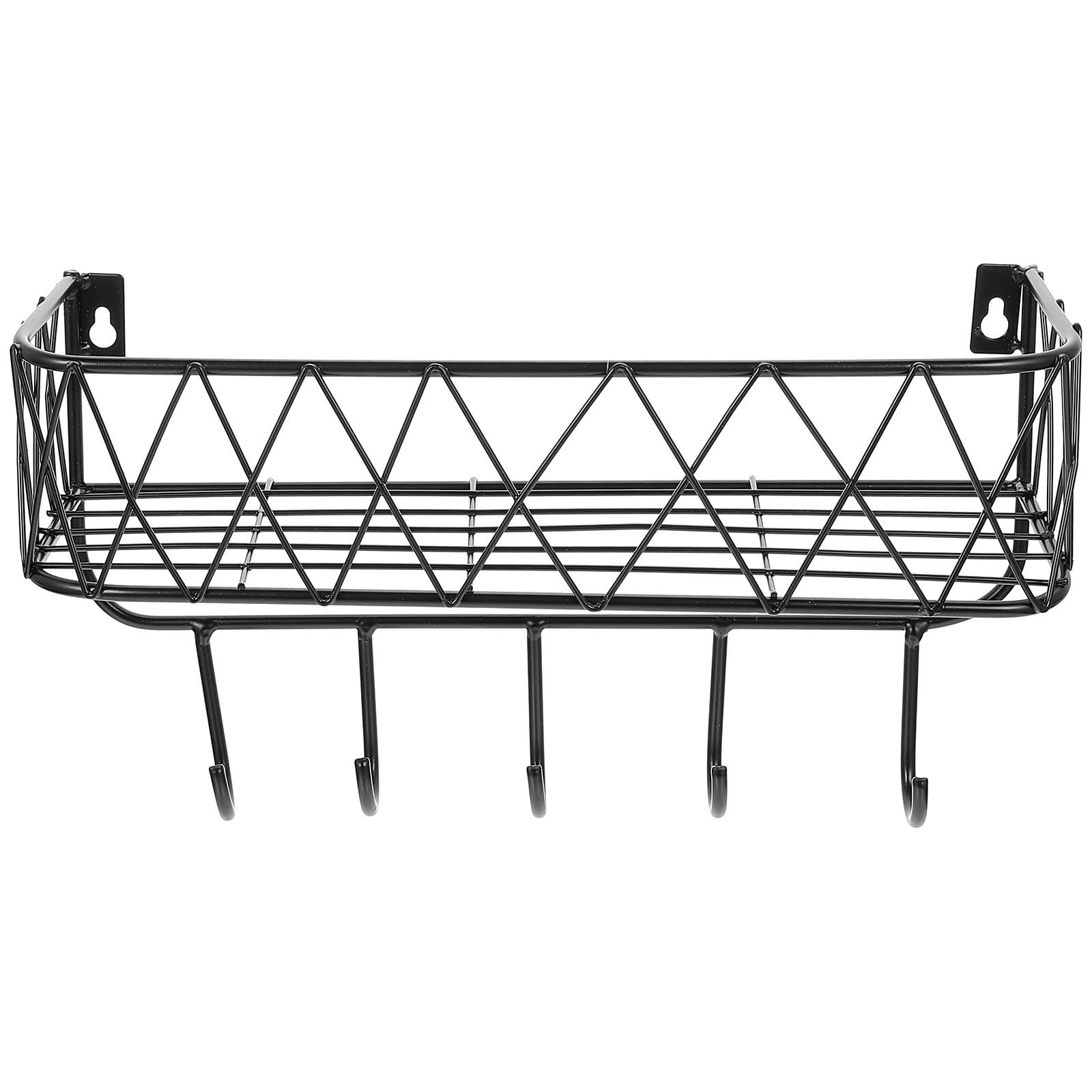 Perchero de pared ibasenice de hierro negro fácil instalación y limpieza rápida