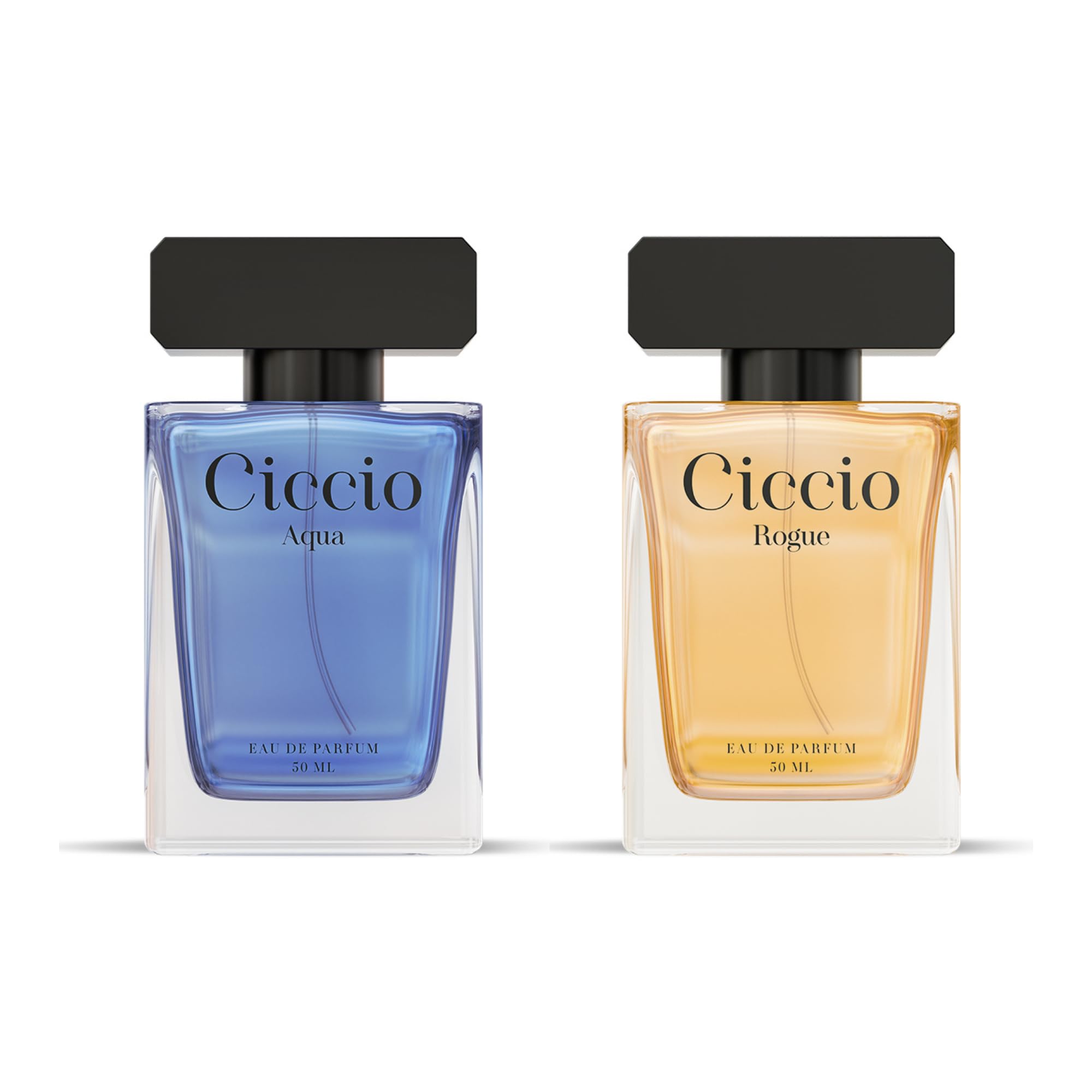 Ciccio Aqua And Rogue Eau De Liquid Perfume With Lemon, Lavender, Mandarin, And Orange|Premium Long Lasting Luxury Fragrance Scent|Perfect Perfume For Men| Pack Of 2, 50Ml Each