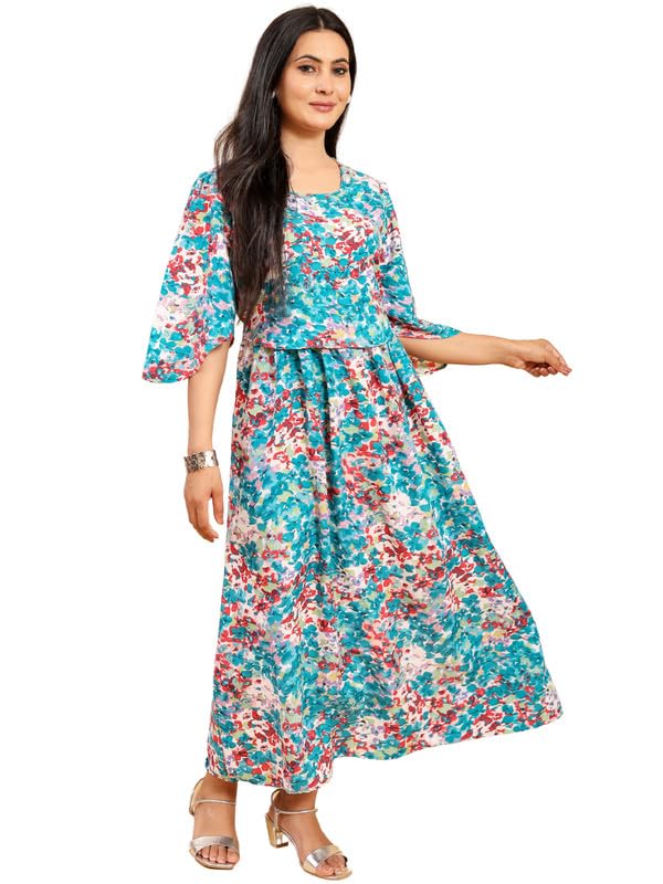 Image of RITIJYA Zipless Feeding Kurta Dress for Women | Maternity Nursing Kurti, No-Zip Easy Access | Extra Pleats Pre to Post Pregnancy | Quick-Dry Fabric | S-4XL
