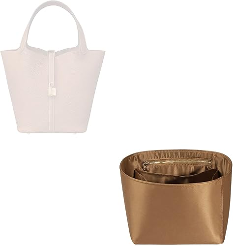 ZTUJO Picotin 18 Organizador Hermes, inserto de bolsa de picotín, organizador de lujo para bolso, suave como la seda, se adapta a picotina 18