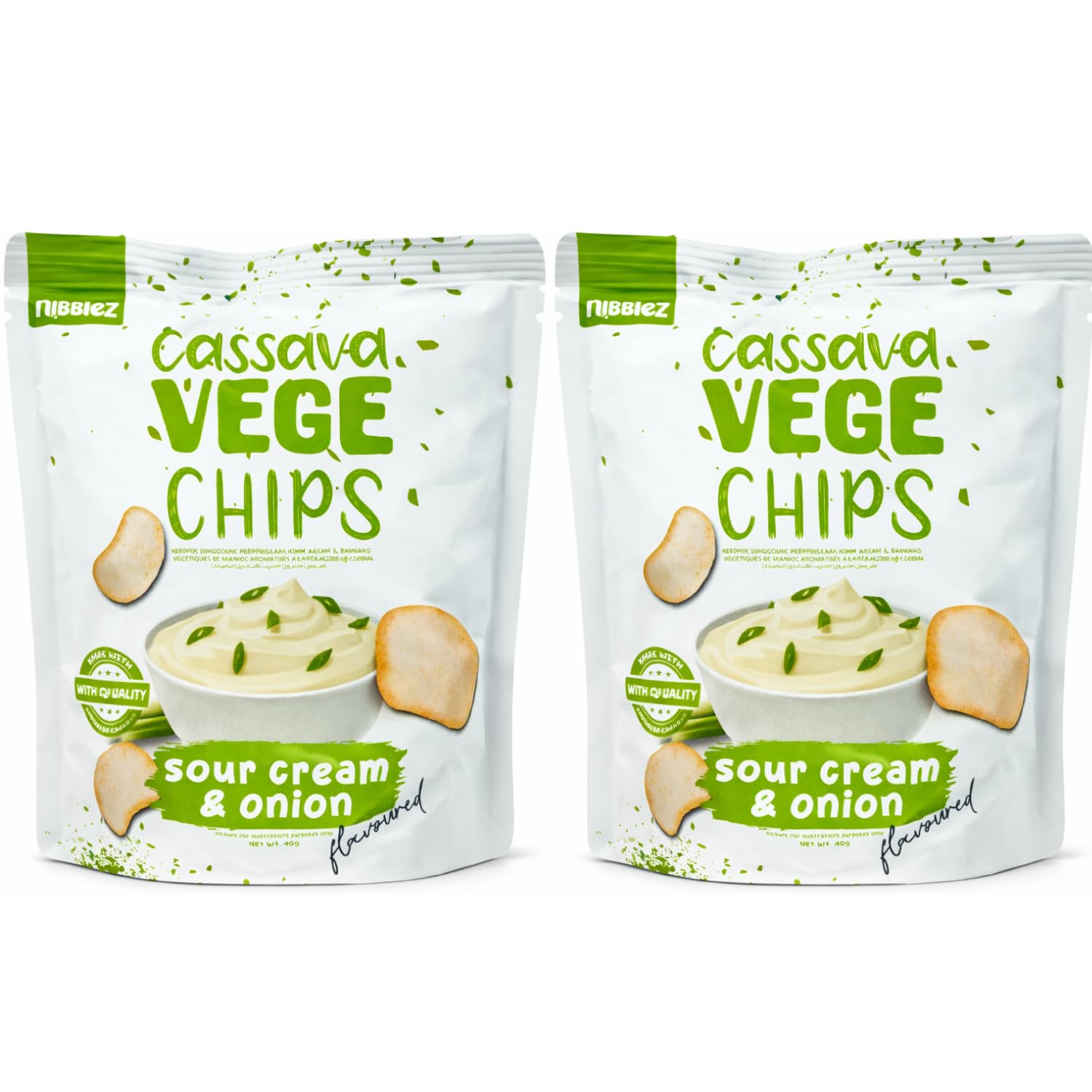 CASSAVA VEGE Chips – Sour Cream & Onion Flavoured (Pack Of 2) 40g Pack By COUGAR – Crispy Snack, Light & Crunchy Cassava Vegetable Chips, Tangy Tomato Seasoning, Gluten-Free Alternative to Potato Chips, Perfect for Snacking, Travel, Parties, Lunchboxes & Anytime Munching – (Imported-Malaysia)-image-26
