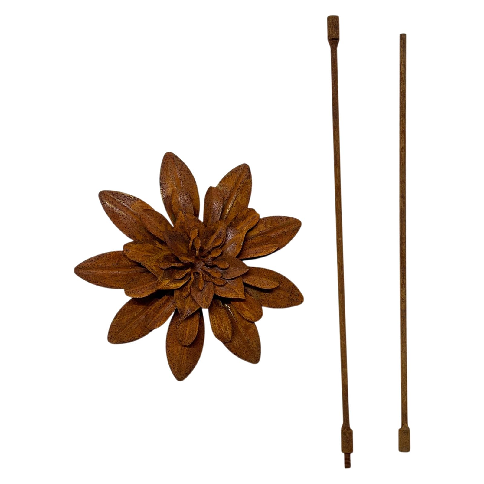 Rustic Iron Daisy Garden Stake Yard Art Outdoor Decor