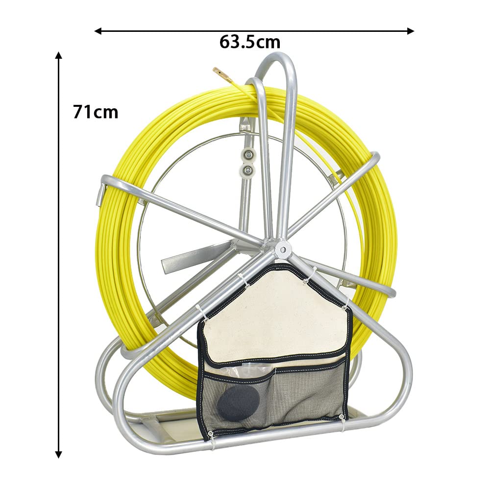 130 m Fischband Fiberglas Kabel Rad 304 Edelstahl Fischband Fiberglas 6mm *130m Rohr Rodder (130m)